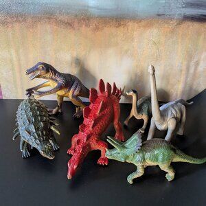 6 Toy Dinosaurs